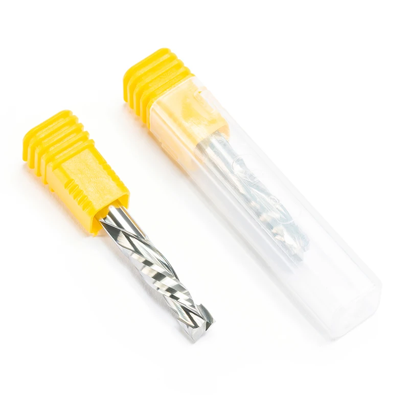 1pc SHK 3.175/4/5/6/8/10mm UP & DOWN Cut Two Flutes Spiral EndMill Cutter CNC Bit Compression Wood