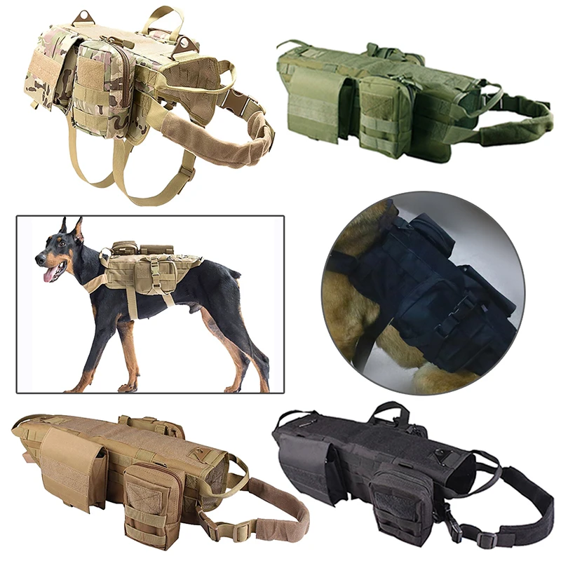 FML домашнее животное, жилет, Военная Тактическая тренировочная сумка, водонепроницаемая нейлоновая шлейка для собак, шлейки для средних и больших собак, для тренировок на открытом воздухе
