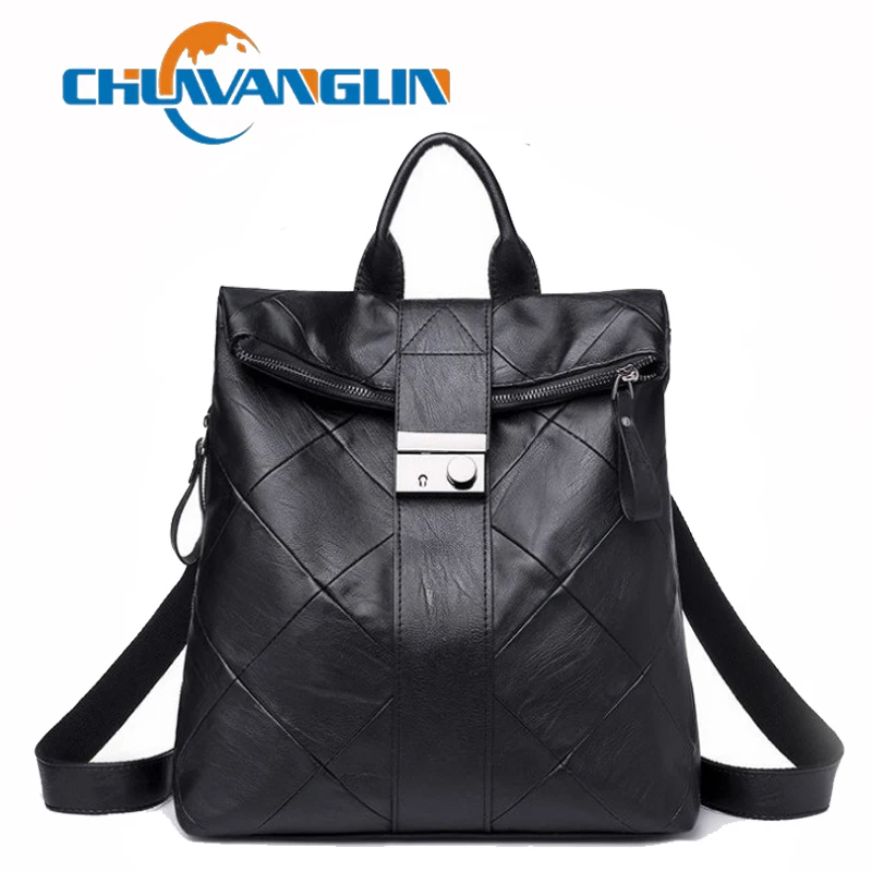 Модный женский рюкзак Chuwanglin из промытой кожи Новые дорожные сумки школьный в