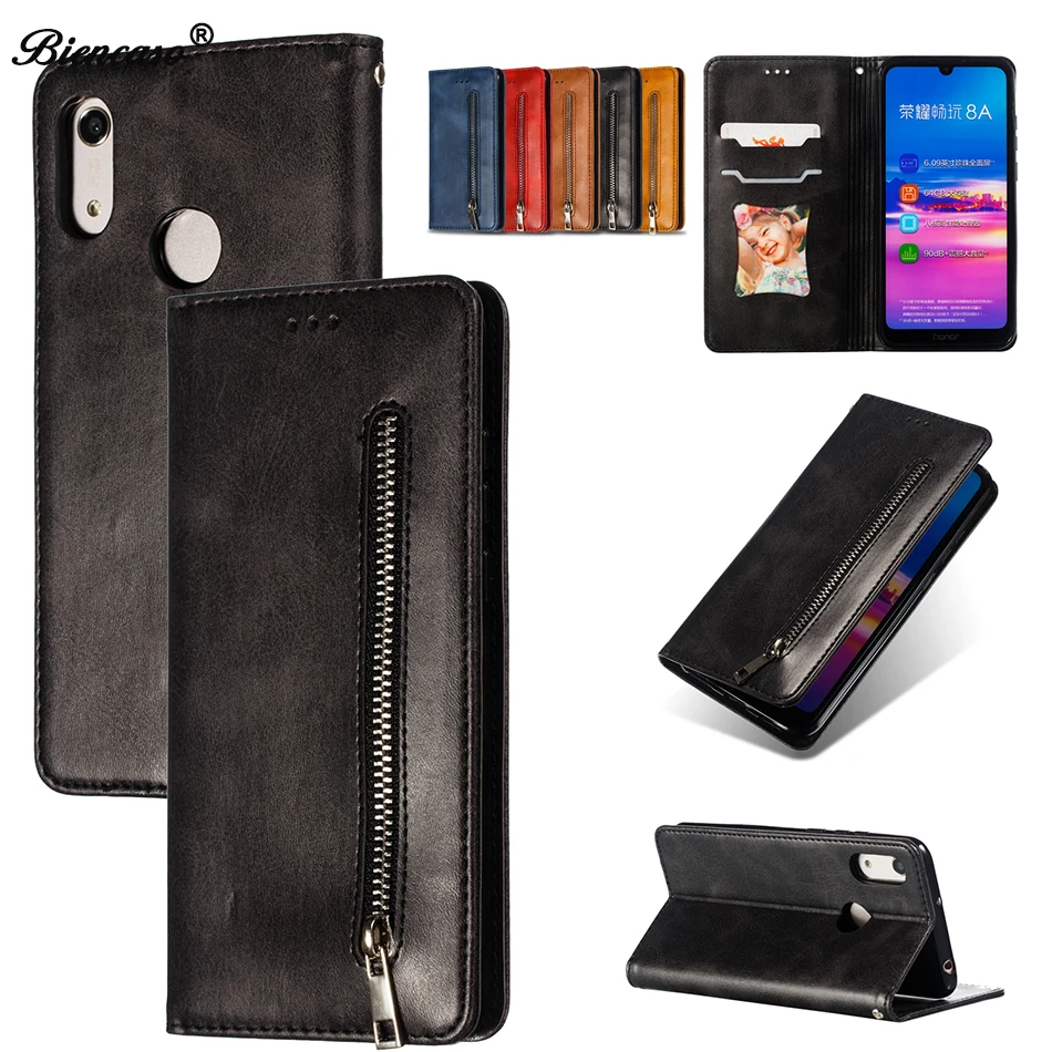 

For Coque Huawei Y7 Pro 2019 Case Leather Magnetic Flip Cover Case for Huawei P30 Pro Honor 9 Lite P smart+ Honor Play 8A Fundas