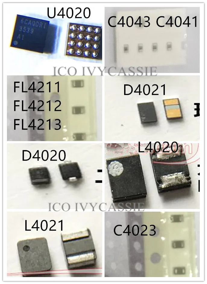

For iPhone 6S Backlight Kit U4020 IC+Coil L4020 4021+Diode D4020 4021+Capacitor C4023 4041 4043+Filter FL4211 4212 4213 8pcs/set
