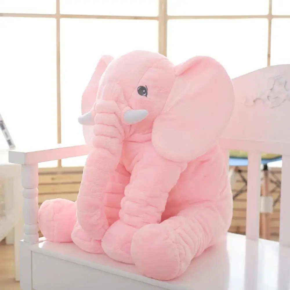 40 см/60 см большая плюшевая игрушка-слон, детская подушка для сна, милый плюшевый слон, Детская Подарочная Рождественская кукла - Цвет: Pink