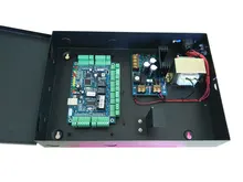 TCP IP four Door Access Controller kit ,power case with battery space ,suport multi-access function,Fire Alarm etc.sn:Bb04-set