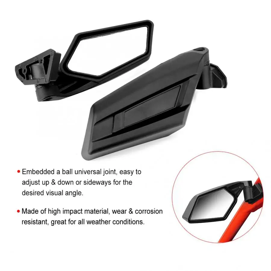UTV Modified Shock Proof Rearview Mirror Adjustable Side Mirrors for Can-Am Maverick X3