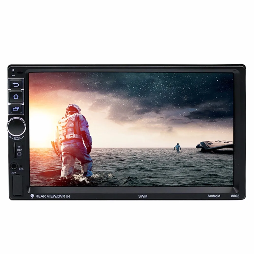 

7in Touch Screen 2 Din Quad-core Android 7.1 Bluetooth Car Stereo GPS Navigator Radio 1080P MP5 Player Car Backup Monitor