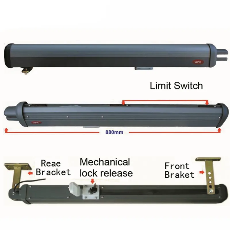 Линейный привод Авто качели ворота мотор двойной качели ворота открывалка каждая рука 250 кг каждая рука максимальная ширина 2,5 м с датчиком