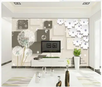 

Custom 3d wallpaper for walls 3 d wall murals wallpaper 3D Stereo Relief Dandelion TV Backdrop wallpaper bedroom wallpaper decor