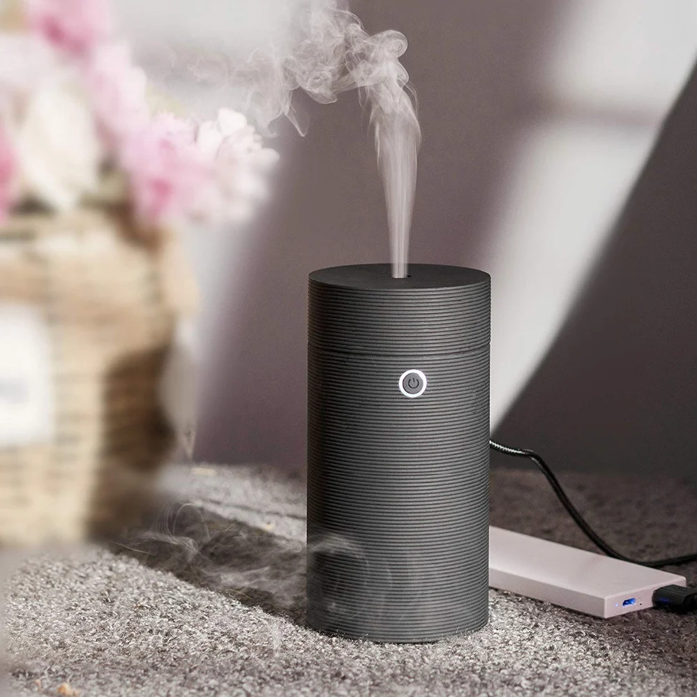 Vvec 55 мл черный круглый USB мини эфирное масло Арома диффузор ультразвуковой