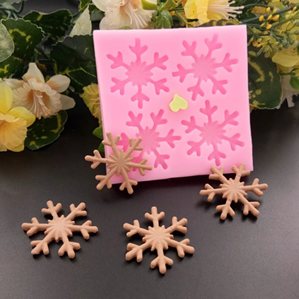 Merry Christmas New Snowflake Silicone Cake Mould Fondant Cake