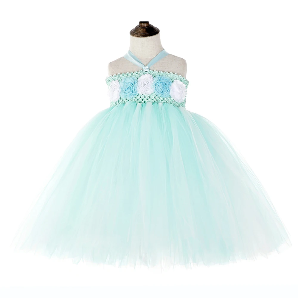 

Mint Green White Dress for Girl Ankle Length Gown Infant Flower Wedding Tutu Dress Girls Dresses Age 11 Girls Halloween Costume