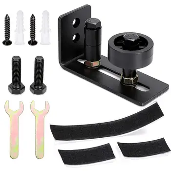 

1pcs Multifunction Adjustable 8 In 1 Wall Barn Door Guide Bottom Floor Guide Door Hardware With Screws