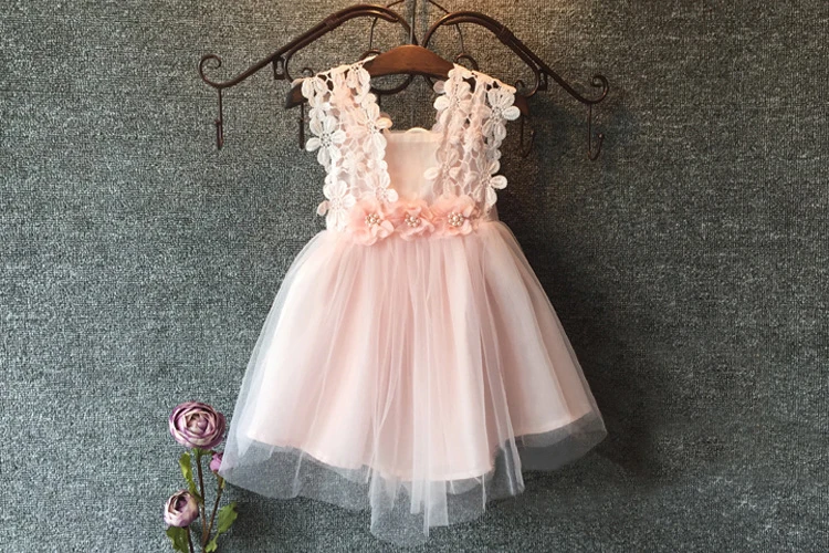 Pudcoco/летняя детская одежда без рукавов; элегантное праздничное платье принцессы для маленьких девочек кружевной тюль с цветами; платье-пачка; вечернее платье