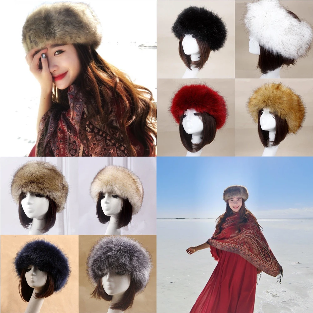 Женская зимняя русская Пушистая Шапка из искусственного меха, теплая шапка для ушей, Зимние Лыжные шапки, шапка с клапаном из искусственного меха, шапка с енотом, модная