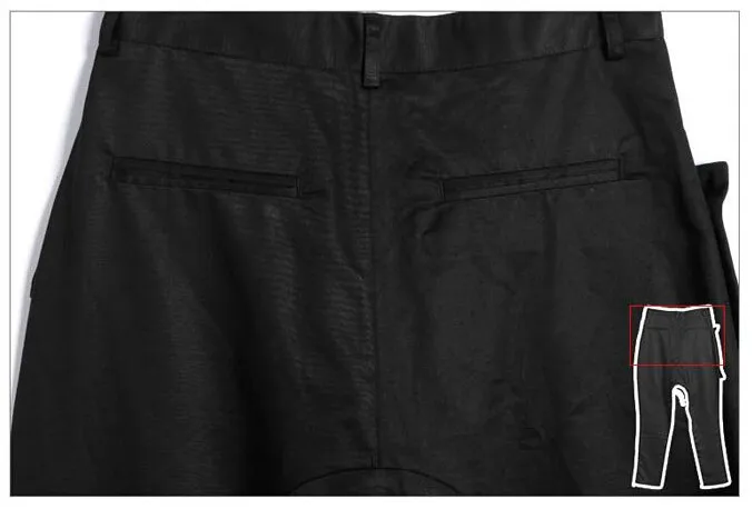Летние Черные Оригинальные поддельные две брюки-кюлоты, Молодежные мужские брюки, мужские популярные брюки, 1 мешковатые брюки-карго, повседневные брюки