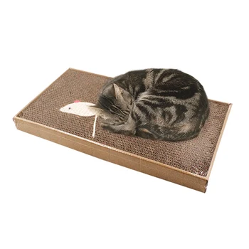 

Corrugated Paper Cat Scratching Board with Small Sisal Mouse Kitten Indoor Exercise Scratch-resistant Playing Pad