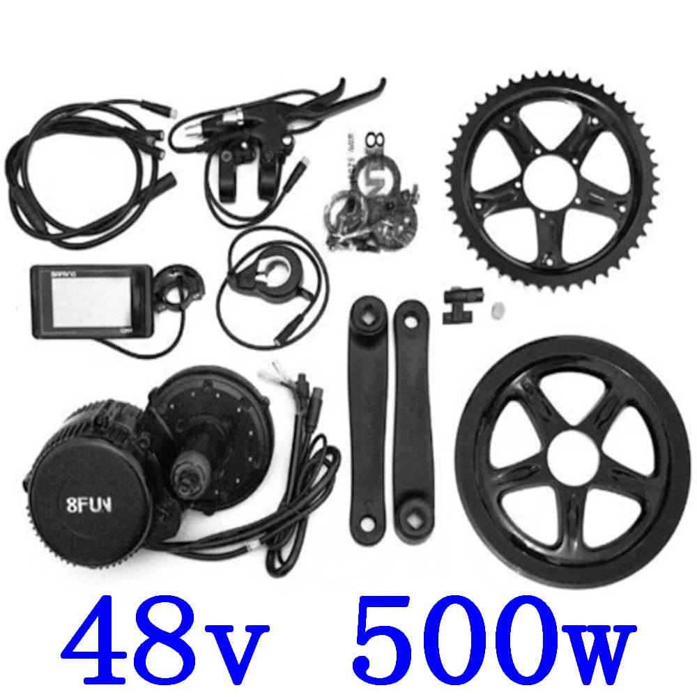 48V электрический велосипед Батарея 48V 13Ah литий Батарея 48V 500W 8Fun Bafang BBS02 Средний привод электродвигателя комплект с 54,6 V 2A зарядки