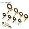 Pro Bomesh 8.1g 9pcs/Kit Gold Casting Fishing Rod Guide Set Kit Stainless Steel Guide DIY Slow jigging Guide Rod  Accessory ► Photo 2/4
