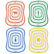 4 шт пластиковая классификация противоскользящая разделочная доска Нескользящая пластиковая фруктовая противоскользящая разделочная доска