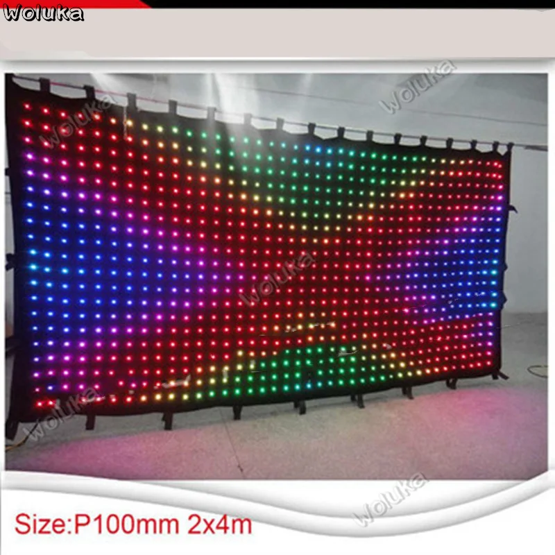 P10 2*4 м RGB светодиодная видео занавеска задний фон сценическая звезда CD50 W03|Эффект