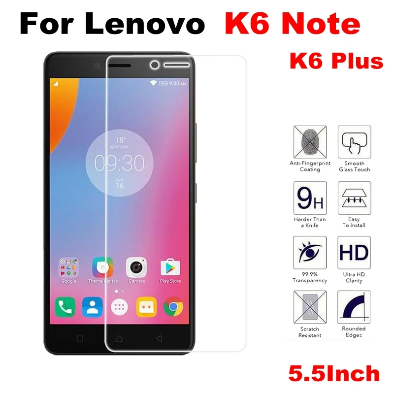 

K6 Note Case 0.26mm 9H 2.5D HD Explosion-proof Tempered Glass For Lenovo K6 Note Plus Cover High Quality Screen Protector Film