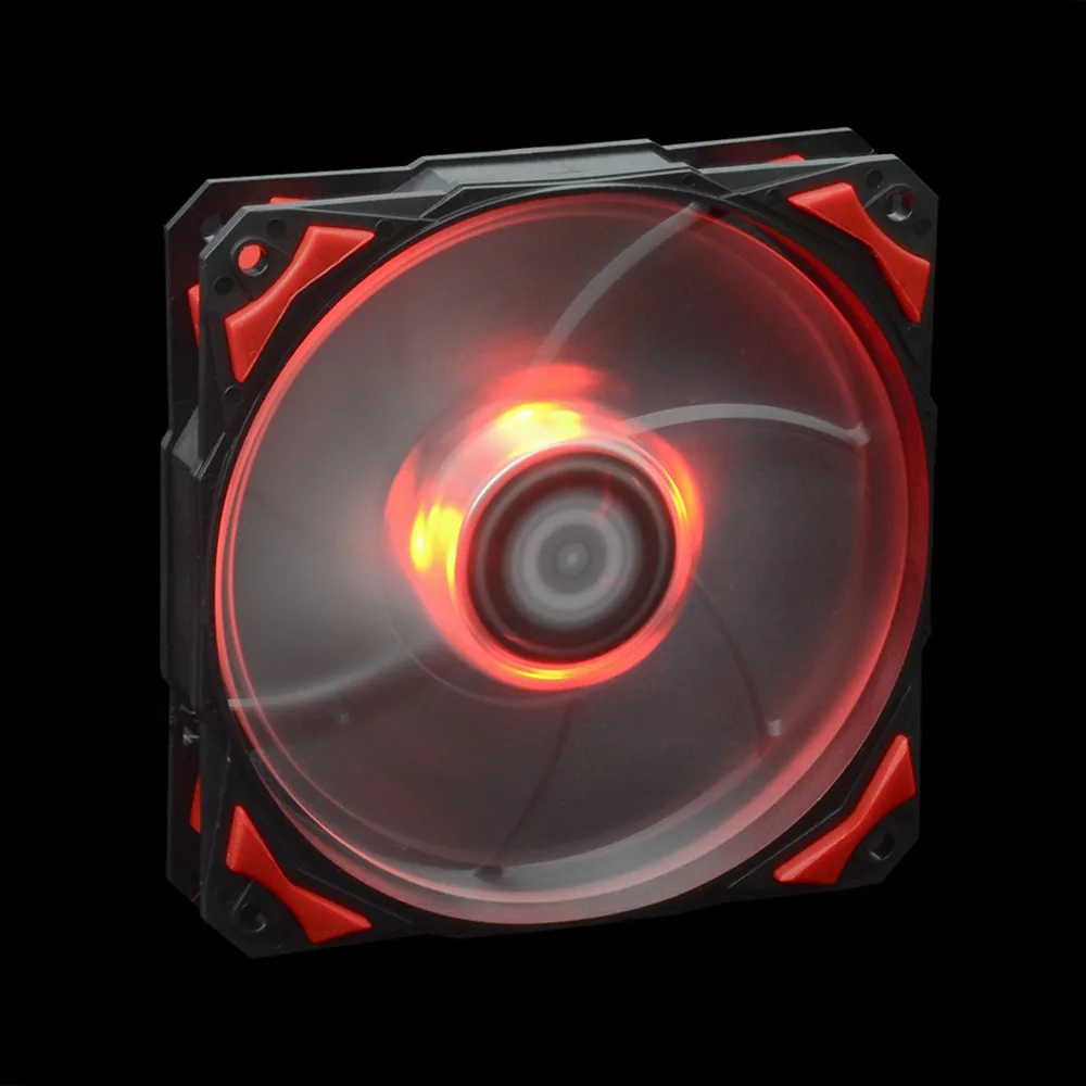 

ID-COOLING PL12025, Red LED 120mm 4Pin PWM Fan With De-vibration Rubber,2200RPM,71CFM,Low Noise&Big Airflow PC Case Cooler-Fan