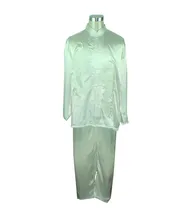 White Fashion Chinese Male Satin Kung Fu Sets Vintage Embroidery Button Shirt+Pants Suit Novelty Tang Suit S M L XL XXL LG03
