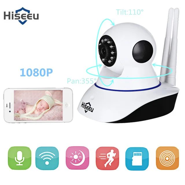 

Hiseeu 1080P IP Camera Wireless Home Security IP Camera Surveillance Camera Wifi Night Vision CCTV Camera Baby Monitor 1920*1080