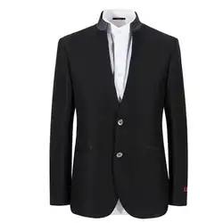 Мужской пиджак Бизнес отдыха дружки Свадебные формальный костюм куртка мода два зерна пряжки Черная куртка