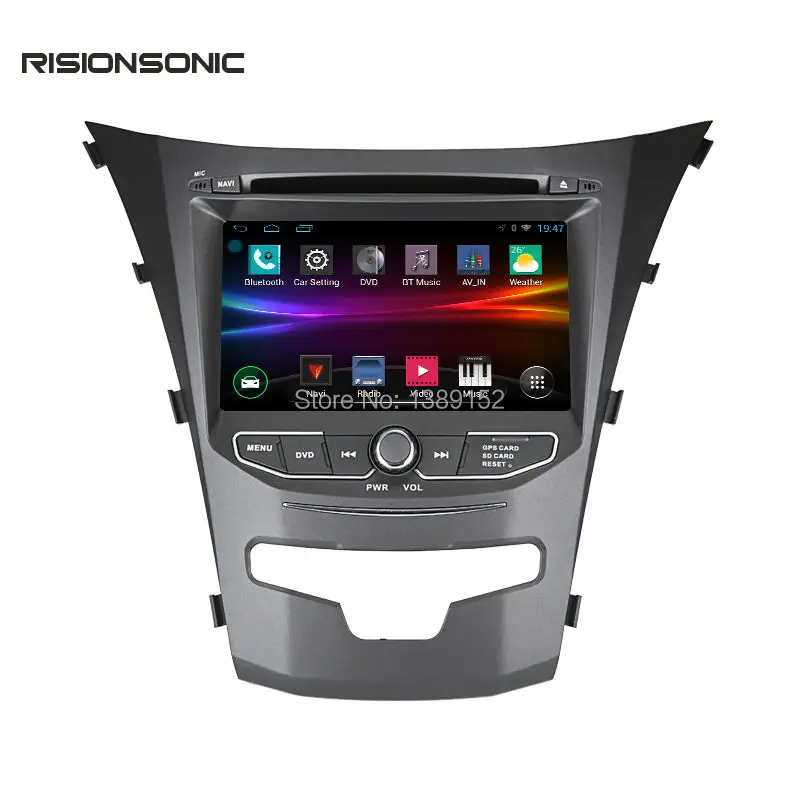 Android 4.4.4 автомобильный DVD GPS для Ssangyong New Actyon/Korando 2014 с емкостный экран 1.6 г Процессор