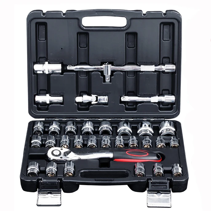 32 Pcs Ratchet Handle Wrench Spanner Socket Set 1/2 Car Repair Tool Socket Ratchet Wrench Screw Set Hand Combination Tool Kit 32 Pcs Ratchet Handle Wrench Spanner Socket Set 1/2 Car Repair Tool Socket Ratchet Wrench Screw Set Hand Combination Tool Kit