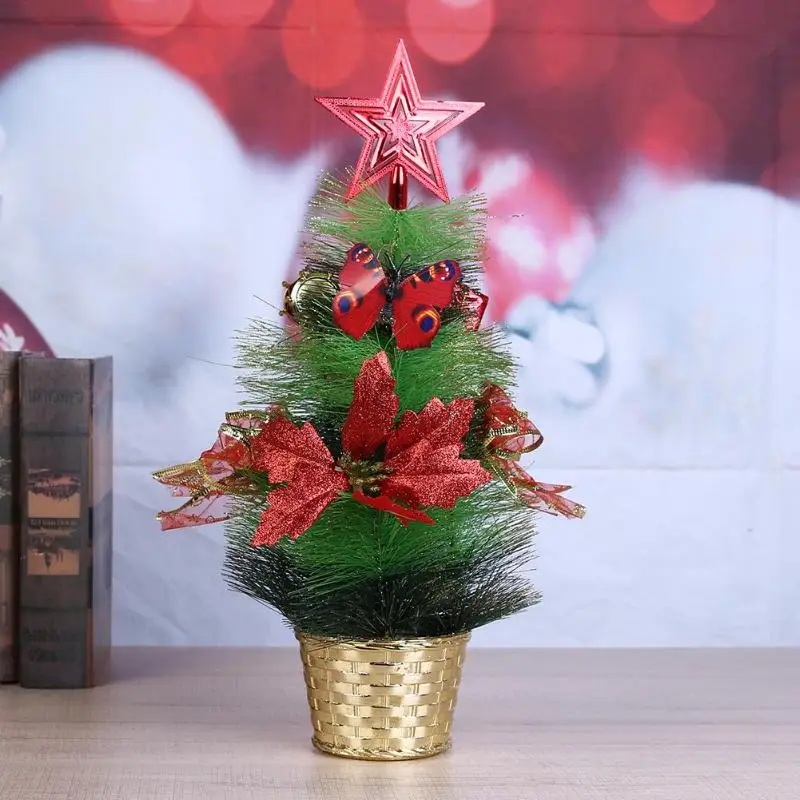 

30cm/50cm Mini Desktop Christmas Tree Table Ornament Home Christmas Decorations for Home Table Decor