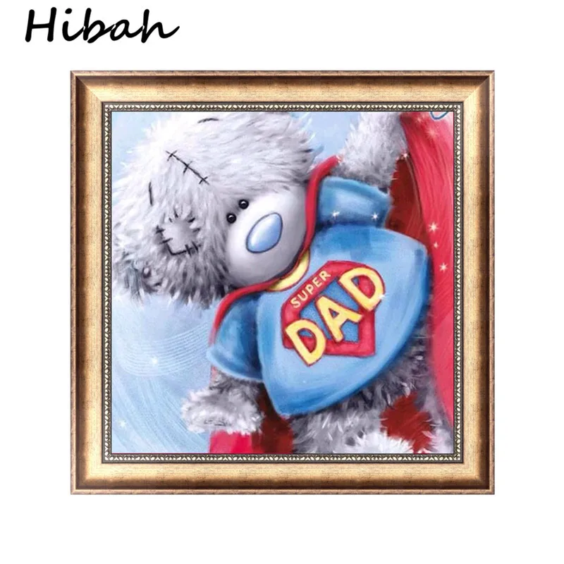 

5d Diy Diamond Cross-stitch Bear Doll Diamond Embroidery Solid Round Diamond Mosaic Pattern Home Decor