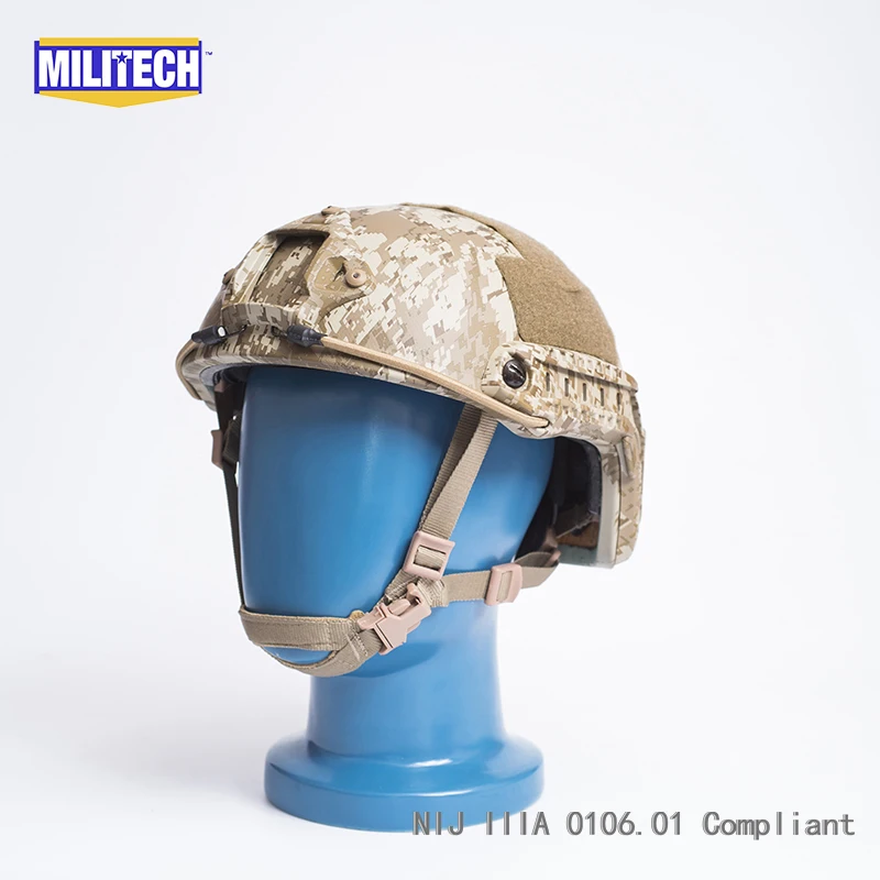 MILITECH AOR1 полный камуфляж Deluxe NIJ IIIA БЫСТРО Пуленепробиваемый Шлем и комплект козырька сделка Тактический шлем баллистических маска посылка