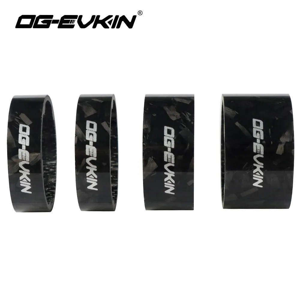 OG EVKIN 1/8" Matt UD Carbon Bicycle Spacer Set 3K Glossy Carbon
