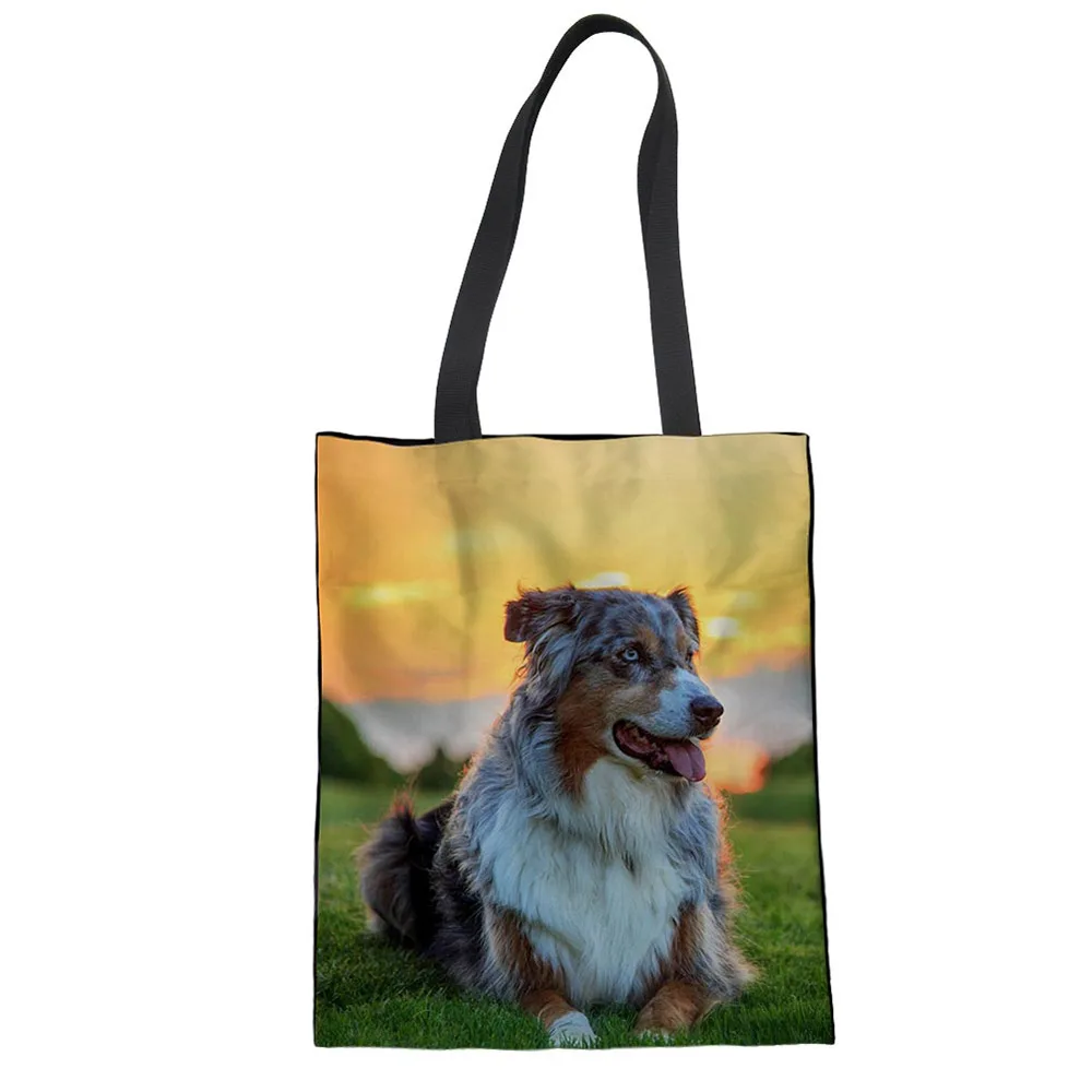Women Shoulder Bag Casual Tote Ladies Handbags Australian Shepherd Dog