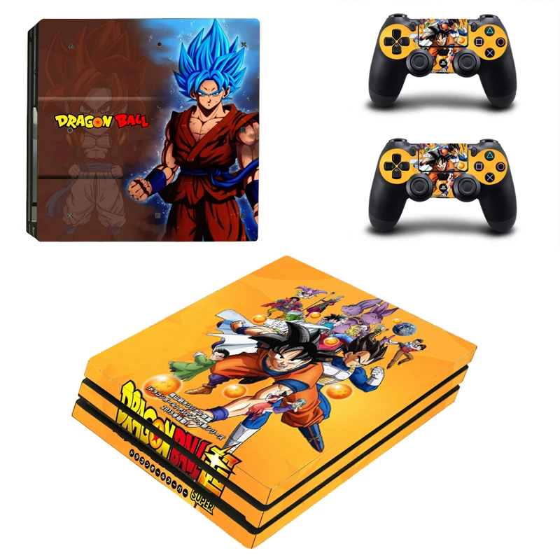 ARRKEO Dragon Ball Z Супер Братья Марио виниловая наклейка PS4 Pro кожи Стикеры для sony Игровые приставки 4 Pro Консоль 2 контроллеры Стикеры s