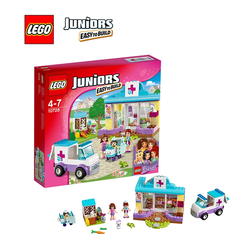 

LEGO Juniors Mia's Vet Clinic Architecture Building Blocks Model Kit Plate Educational Toys For Children LEGC10728