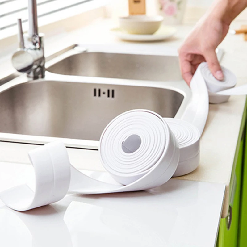 

1pcs 3.8*320cm Self Adhesive Kitchen Ceramic PVC Tape Sticker Waterproof Anti-moisture Bathroom Wall Corner Line Sink Stickers