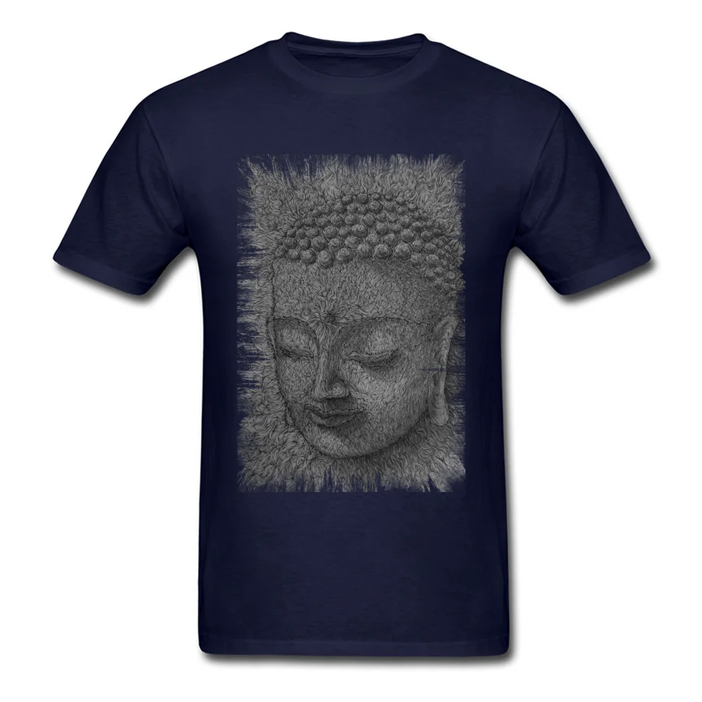 Buddha 100% Cotton Men's Short Sleeve Tops Shirts Funny Summer/Autumn Top T-shirts Group Top T-shirts Newest O-Neck Buddha navy