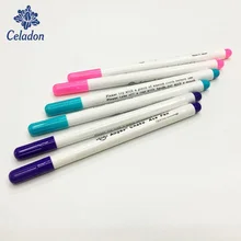 Novo 1-4 pçs marcadores de ponto solúvel ponto cruz canetas apagáveis de água grommet tinta tecido marcação canetas diy costura ferramentas