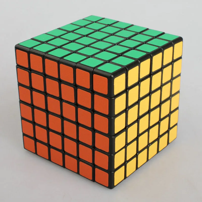 Профессиональные магические Кубики-головоломки 6x6x6 speed magico cubo развивающие игры подарки игрушки для детей - Цвет: Черный