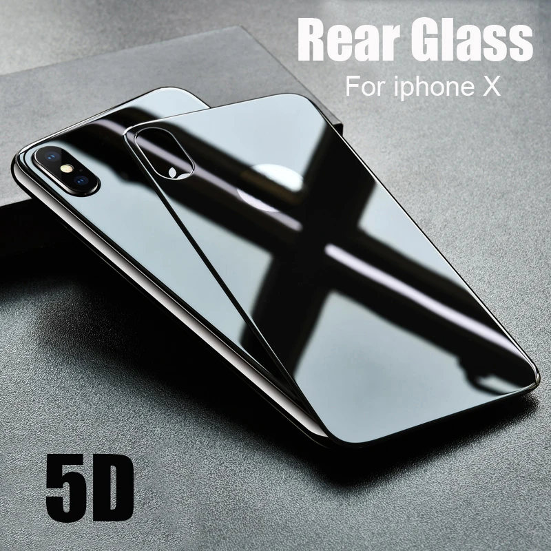 Закаленное стекло с изогнутыми краями 5D для iPhone XR XS MAX XSMAX X 10 задняя защитная пленка полное покрытие защитное стекло - Цвет: Black