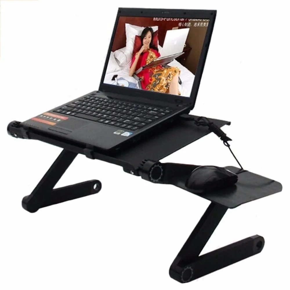 0.48m Portable Foldable Aluminum Alloy Laptop Computer Notebook Table Stand Desk Bed Tray Enjoy Fun in bed, sofa, table, carpet,