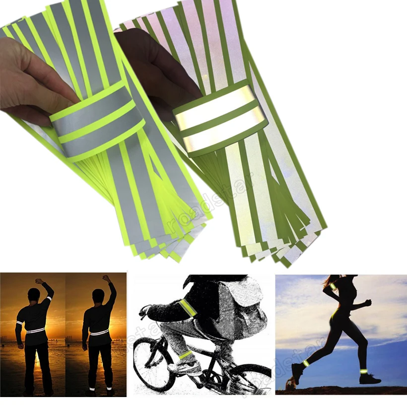 

10pc/Lots Fluorescent yellow&Fluorescent Orange Reflective armband for safety