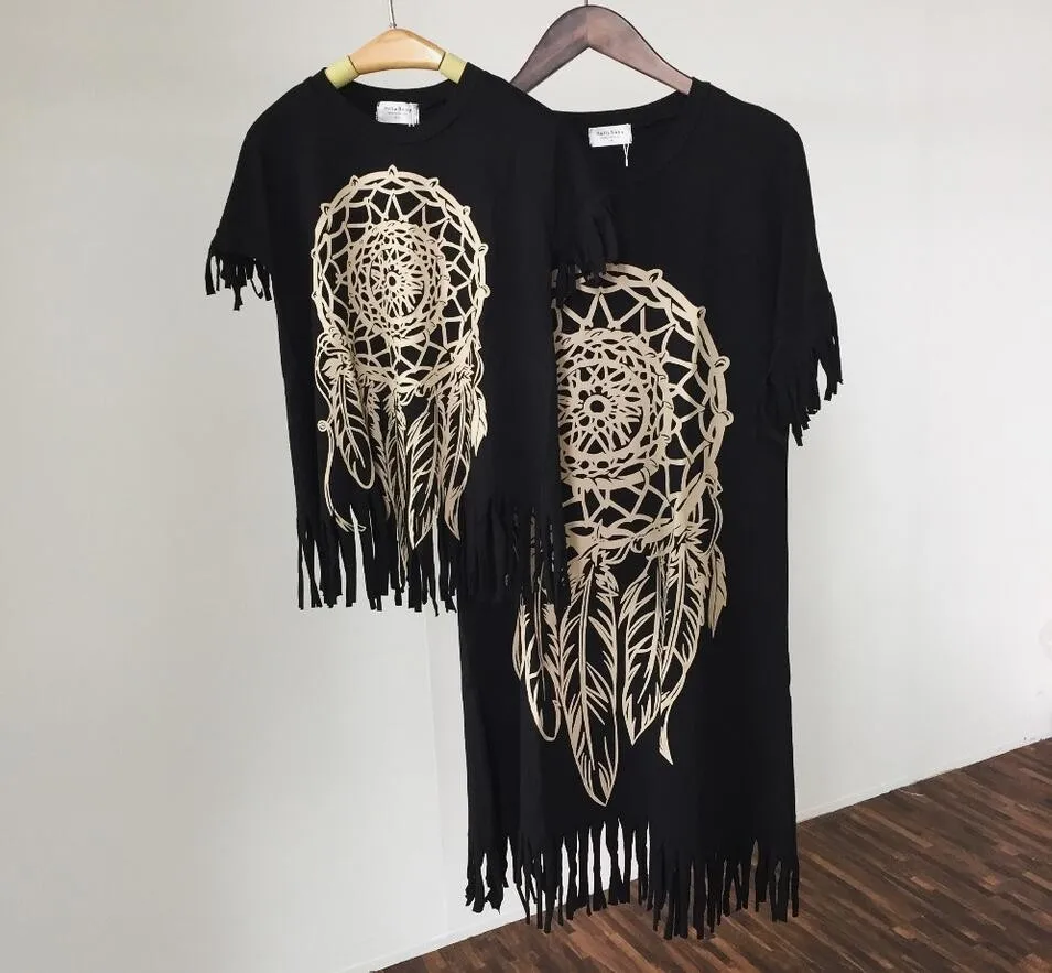 mother daughter dresses tassel (1)
