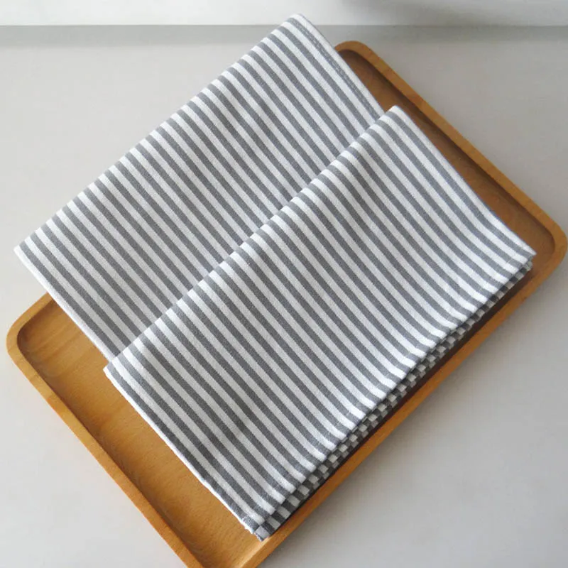 

6pcs/lot Classic Grid Stripe Cloth Napkin Home Party Kitchen Dishes Table Napkins Decorative Handkerchief Placemat Tea Towels