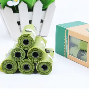 

Portable Eco-Friendly Biodegradable Dog Waste Poop Bags Home Kitchen Trash Bag