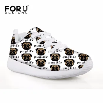 

FORUDESIGNS Boots Sneakers for Children Cute Pug Dog Print Sport Shoes for Boys Girls Running Shoes Kids Lightweight Shoes