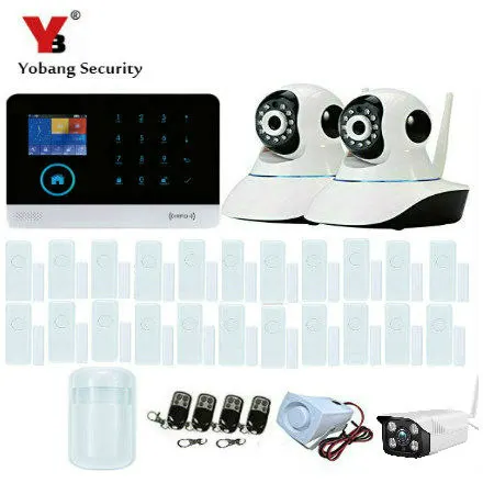 

Yobang Security WIFI SMS RFID 2.4inch TFT LCD Keyboard Android IOS APP Control Video IP Camcera Alarm System Wired Indoor Siren