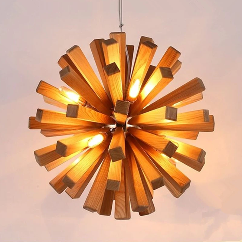 Led Firework Explosion Wood Pendant Light Fixtures Rustic Lighting Led Firework Explosion Wood Pendant Light Fixtures Rustic Lighting For Restaurant Loft American Country Style Design Pll 722 In Lights From